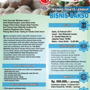 Training Usaha Bakso di Condet, 25 Febuari 2017