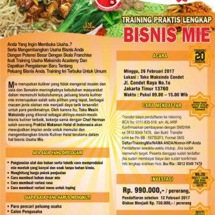 Training Usaha Mie di Condet, 26 Februari 2017