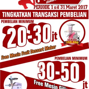 Promo FREE MESIN Bulan Maret 2017