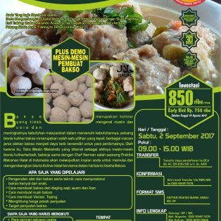 Training Usaha Bakso, 2 September 2017