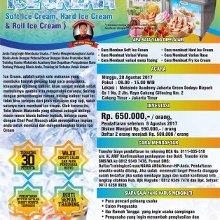 Training Usaha Ice Cream, 20 Agustus 2017