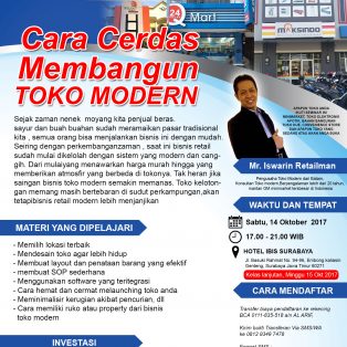 Seminar Cara Cerdas Membangun Toko Modern, 14 Oktober 2017