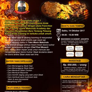 Training Usaha Aneka Steak Kaki Lima, 14 Oktober 2017