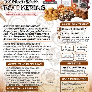 Training Usaha Roti Kering, 8 Oktober 2017