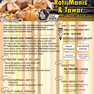 Training Usaha Roti Manis Dan Tawar, 11 November 2017