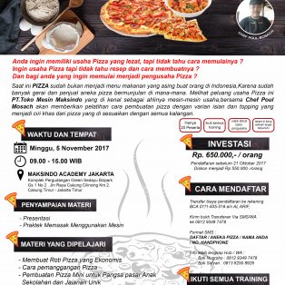 Training Usaha Pizza, 5 November 2017