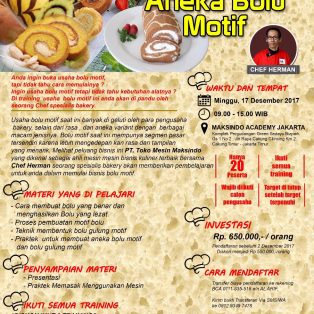 Training Usaha Aneka Bolu Motif, 17 Desember 2017