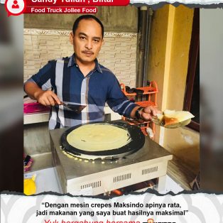 Food Truck Jolle Food : Mesin Crepes Maksindo Sangat Maksimal