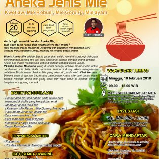 Training Usaha Aneka Mie dan Toping, 18 Februari 2018