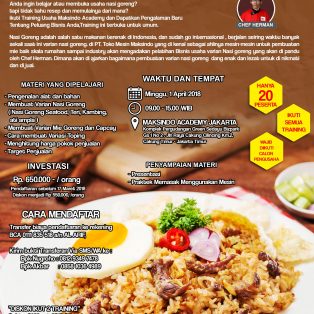 Training Usaha Varian Nasi Goreng, Minggu 1 April 2018