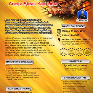 Training Usaha Aneka Steak Kaki Lima, 11 Maret 2018