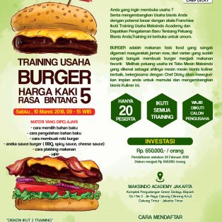Training Usaha Burger, 10 Maret 2018