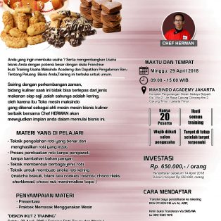Training Usaha Roti Kering, 29 April 2018