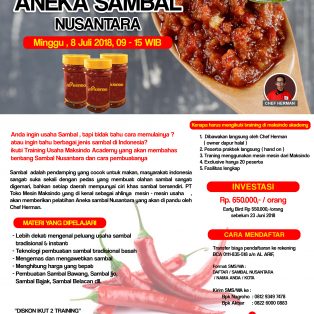Training Usaha Aneka Sambal Nusantara, 8 Juli 2018