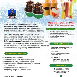 Training Usaha Aneka Minuman Kekinian, 22 Juli 2018