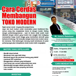 Seminar Workshop Toko Modern, Sabtu 18 Agustus 2018