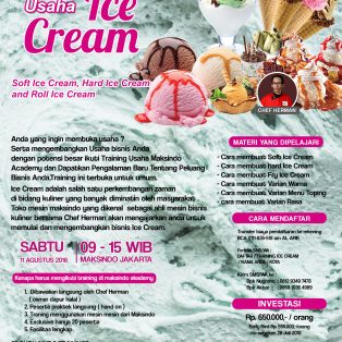 Training Usaha Ice Cream dan Topping, 11 agustus 2018