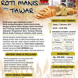 Training Usaha Roti Manis dan Tawar, 7 Oktober 2017