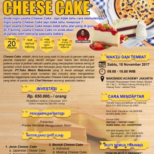 Training Usaha Cheese Cake, 18 November 2017