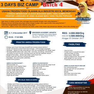 Training Usaha Frozeen Food, 6-8 November 2017