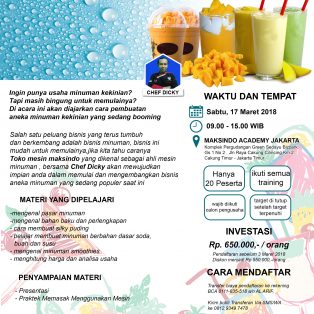 Training Usaha Aneka Minuman Kekinian, 17 Maret 2018
