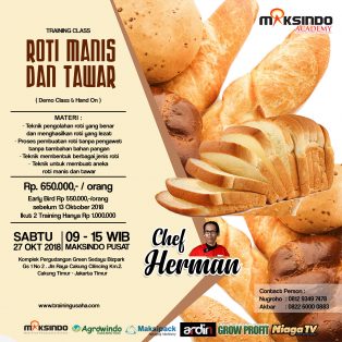 Training Usaha Roti Manis Dan Tawar, 27 Oktober 2018