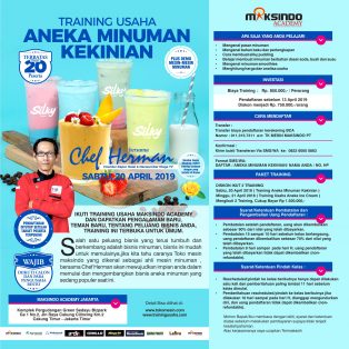 Training Usaha Aneka Minuman Kekinian, Sabtu 20 April 2018