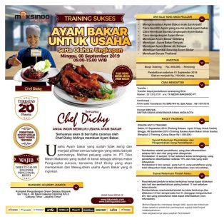 Training Sukses Membuat Ayam Bakar Untuk Usaha Serta Olahan Ungkepan, 08 September 2019